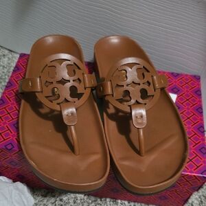 Tory Burch Miller Cloud Cal LEATHER AGED CARMELLO SIZE 8